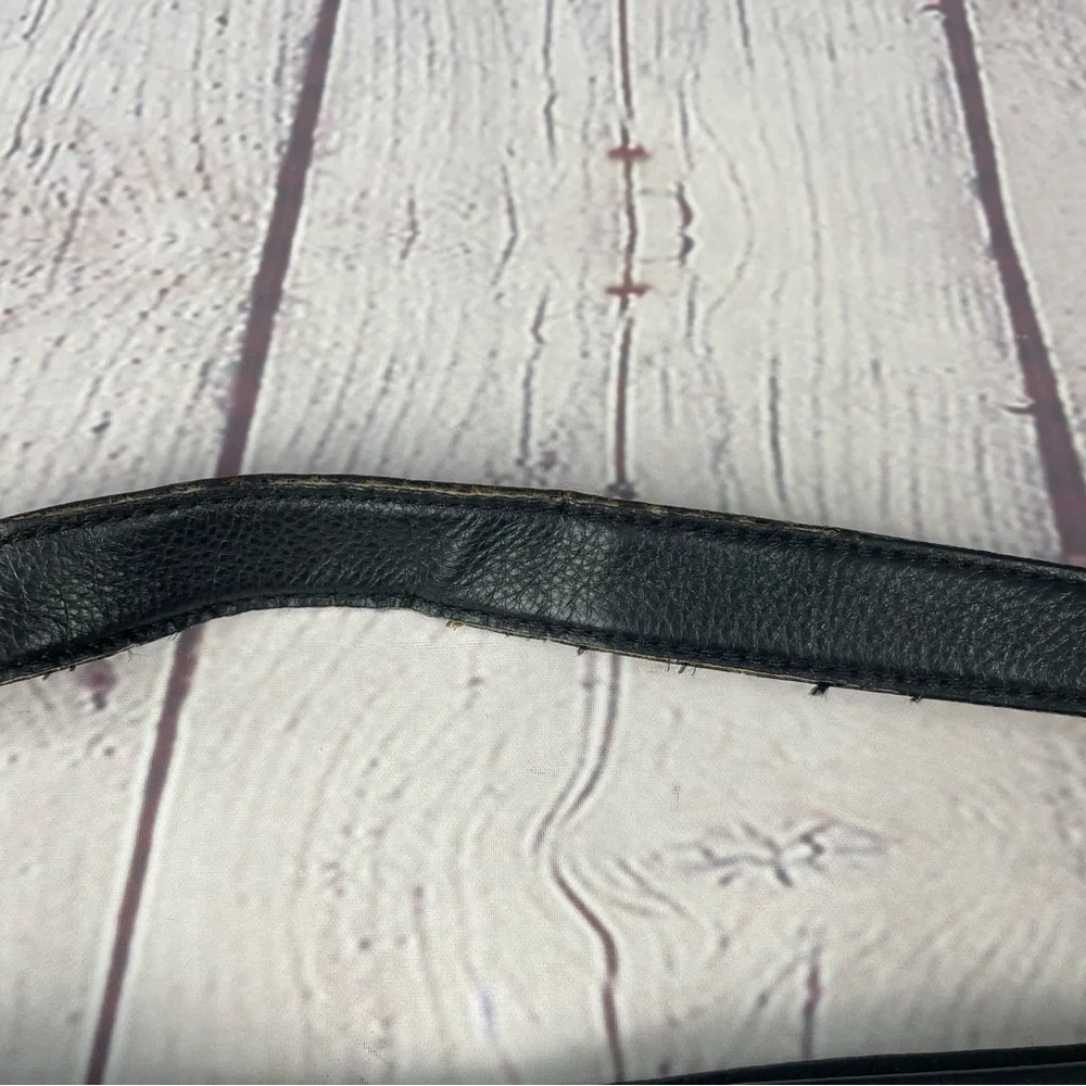 Coach Avery Pebbled Leather Hobo Bag Bucket Drawstring Black Teal Silver - Picture 12 of 16